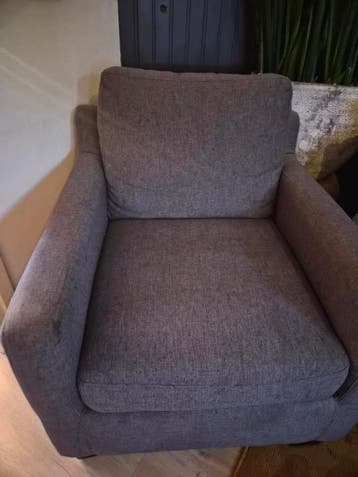 Comfortabele grijze fauteuil - Zo goed als nieuw