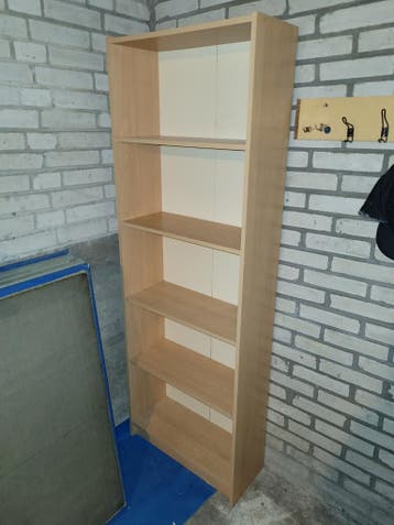 Houten boekenkast met 5 planken 170x60x24cm