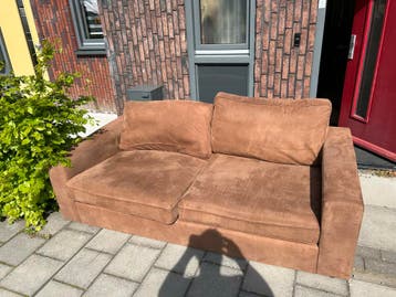 GRATIS afhalen - Comfortabele bruine tweezitsbank