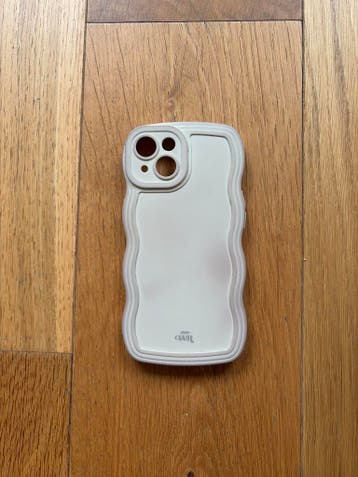 Beige iPhone 14 hoesje met golvend design