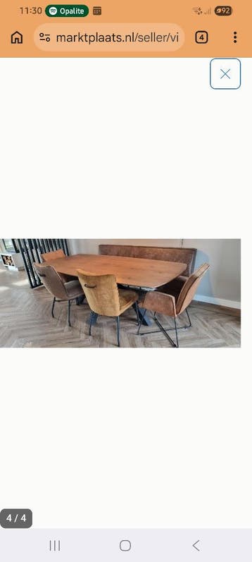 GRATIS AF TE HALEN IN TIEL: Eettafel stoelen set van 4