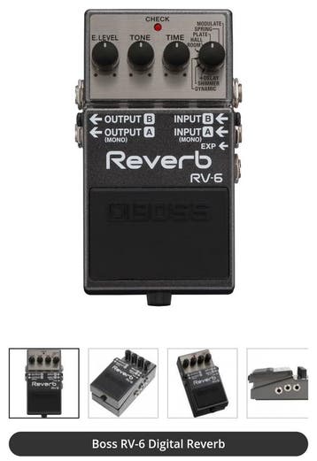 Gezocht: Boss RV - 6 Reverb pedaal