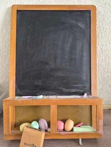 Gratis krijtbord met krijtjes