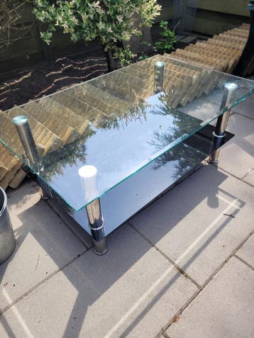 GRATIS glazen salontafel