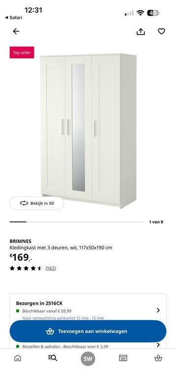 !!GRATIS!! 2x Brimnes kledingkast