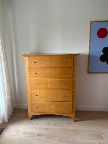 free! Houten ladekast met 5 laden
