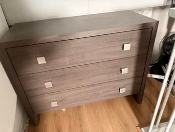 Moderne ladekast met 3 laden - Donker hout