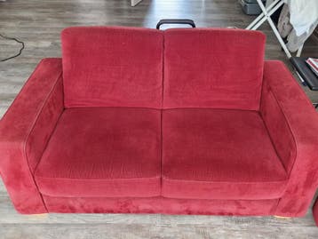 Comfortabele rode 2- en 3-zits bankstellen