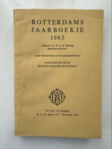Rotterdams Jaarboekje 1963 - Historisch Genootschap