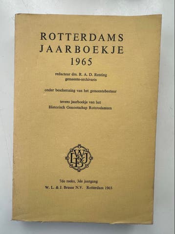 Rotterdams Jaarboekje 1965 - Historisch Genootschap