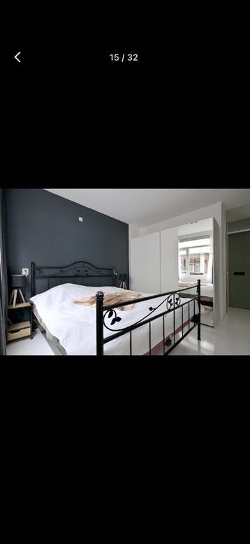 Gratis: metalen 2pers-bed 180 x 200 cm