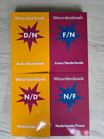 Woordenboeken: Duits/Nederlands & Frans/Nederlands (4 stuks)