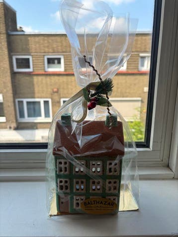 Kersthuisje Balthazar - Groen/Bruin