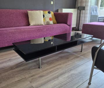 Salontafel hoogglans zwart