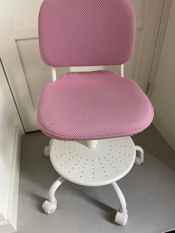 Roze bureaustoel voor kinderen - verstelbaar