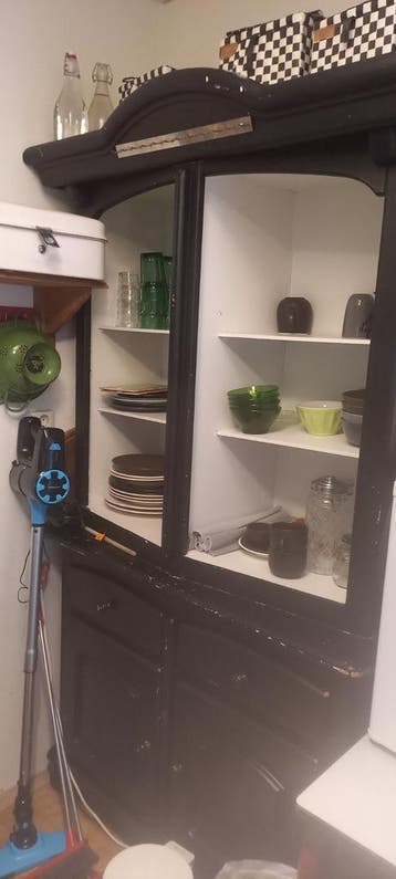 Zwarte buffetkast, 2-delig
