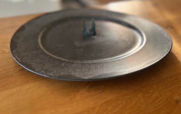 Grote grijze kunststof schaal - 33 cm diameter