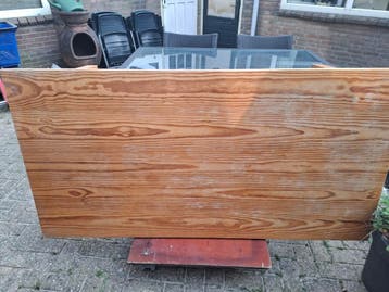GRATIS Grenen houten eettafel met 8 stoelen