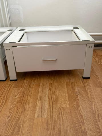 GRATIS wasmachine verhoger met lade - wit - 2 stuks