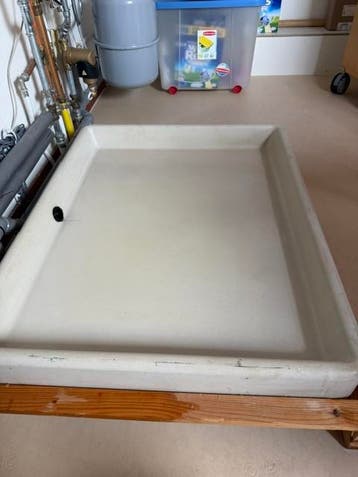 Stenen Wasmachinebak met afvoer, 90x60, zo goed als nieuw