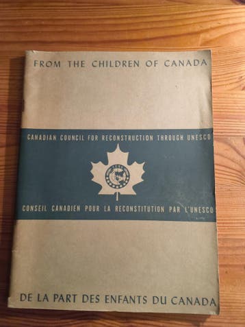Vintage Canadees UNESCO Notitieboekje - Zeldzaam