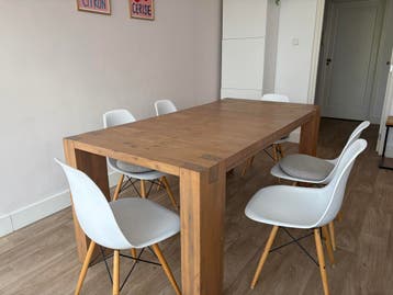 Grote bruine houten eettafel - 1.80m x 90cm - GRATIS OPHALEN