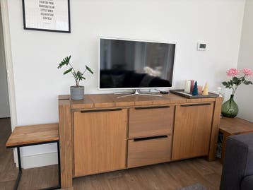 Bruine TV-meubel met 2 kastjes en 2 lades - 180x45x80cm