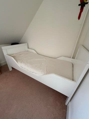 Kleuterbed (75x157 cm) met matras - Wit