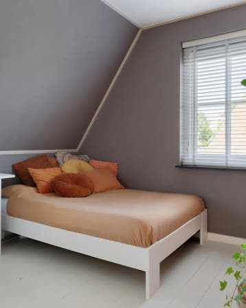 Wit bedombouw met matras 120x200 cm
