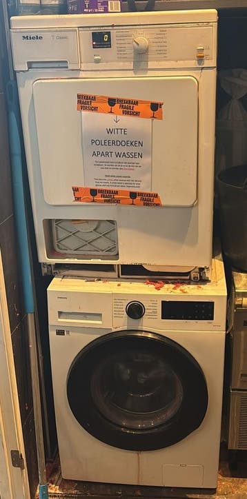 Miele wasdroger en Samsung wasmachine set