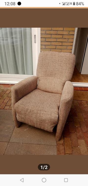Gratis relaxfauteuil - Beige stof