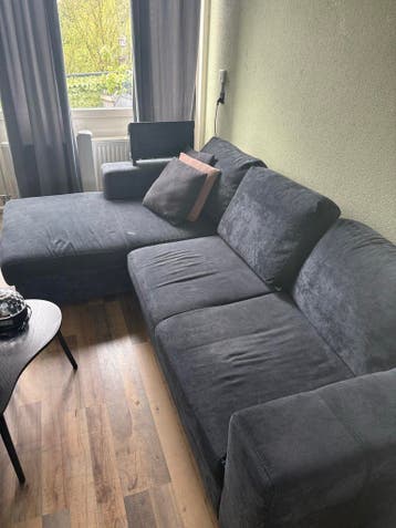 Grote hoek slaap bank met brandgaten - Comfortabel en ruim