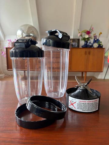 NutriBullet 2x To-Go Bekers + mes + 2x ringen