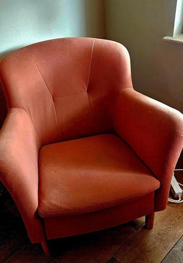 Oranje Fauteuil met stoffen bekleding