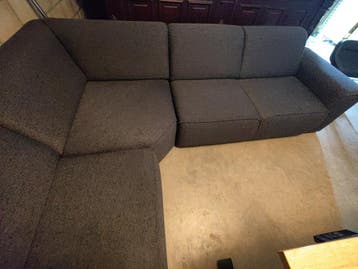 Comfortabele Hoekbank - Grijs Stof