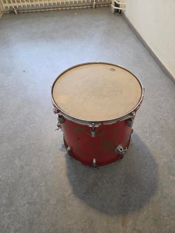 Vintage rode vloertom drum