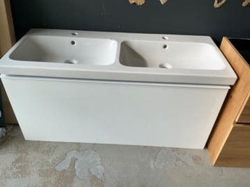 Wastafel meubel glans wit 120 cm