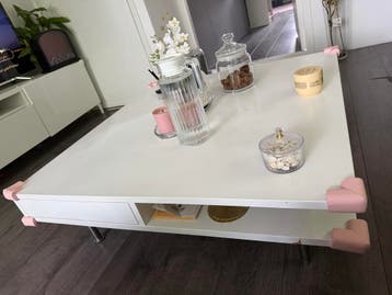 Witte salontafel met lade en opbergruimte