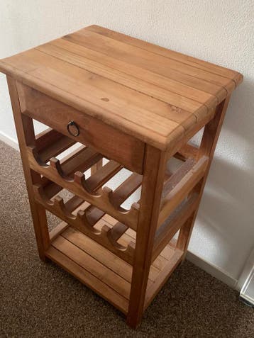 Houten wijnrek kast