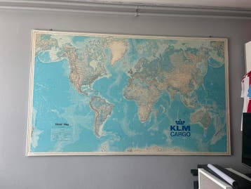 Grote KLM Wereldkaart - Fysieke Editie