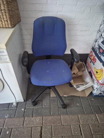 Gratis Bureaustoel - Blauw, Gebruikt