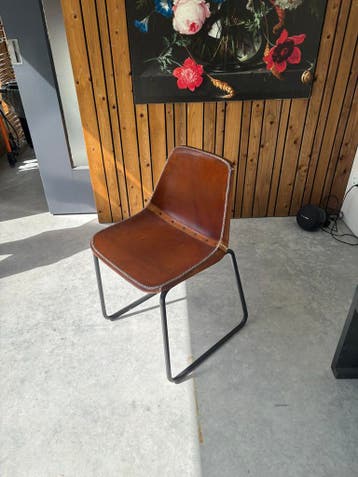 4 vintage lederen stoelen van Kare Design