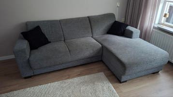 Gratis af te halen: Grijze hoekbank, 2.38m breed