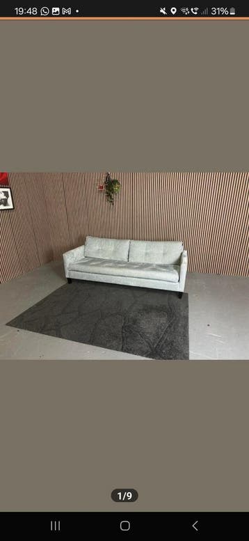 GRATIS OPHALEN Bank blauw goede staat 220x90