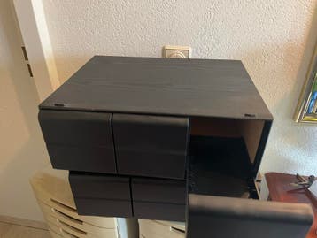 Zwart CD/DVD opbergrek met lades