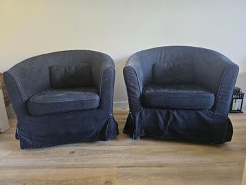 Ikea Tullsta fauteuil zwart (2 beschikbaar - gratis afhalen)