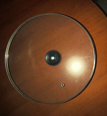 Glazen pannendeksel met stalen rand 30 cm