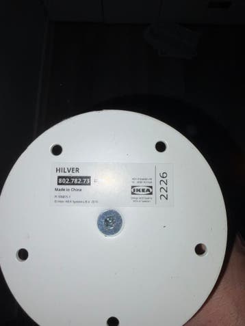 IKEA HILVER Tafelpoot, bamboe/wit