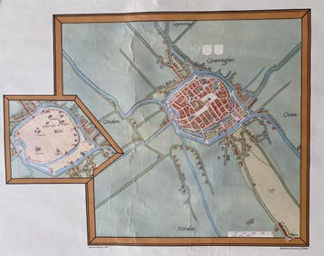 Historische plattegrond stad Groningen (1567)