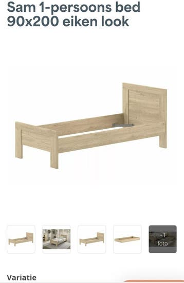 Gratis 1-persoons bedframe ombouw eiken look